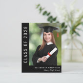 Papier Budget Simple Photo Black Graduation (Debout devant)