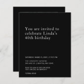 Papier Budget Simple Photo chaque année Anniversaire Invi (Devant / Derrière)