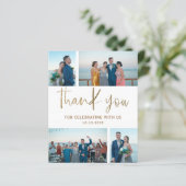 Papier Budget Simple Photo Collage Merci Mariage (Debout devant)