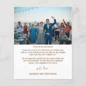 Papier Budget Simple Photo Collage Merci Mariage (Dos)