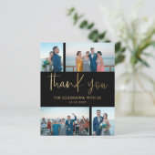 Papier Budget Simple Photo Collage Merci Mariage (Debout devant)