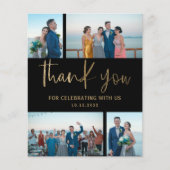 Papier Budget Simple Photo Collage Merci Mariage (Devant)