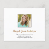 Papier Budget Simple Photo Gold Faire-part (Dos)