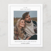 Papier Budget simple photo Mariage Enregistrer la date (Devant)