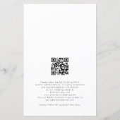Papier Budget Simple Photo QR Code Mariage Invitation (Dos)