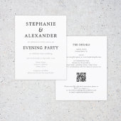 Papier Budget Simple QR Code Mariage Invitation de soirée