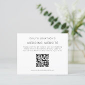 Papier Budget Simple QR Code Mariage Site Web Encl (Debout devant)