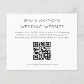 Papier Budget Simple QR Code Mariage Site Web Encl (Devant)