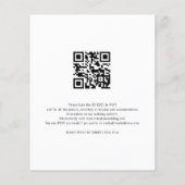 Papier Budget Simple QR Code photo superposition Mariage  (Dos)