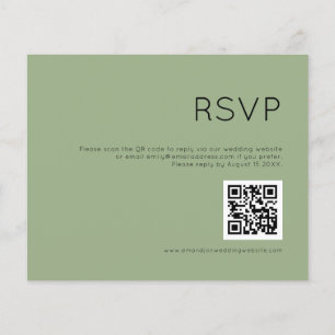 Papier Budget Simple QR Code Sage Wedding RSVP