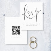 Papier Budget Simple QR Code Script Wedding RSVP