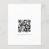 Papier Budget Simple QR Code Script Wedding RSVP (Dos)