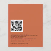 Papier Budget Simple QR Code Terracotta Mariage Invitatio (Dos)