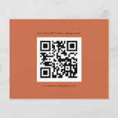 Papier Budget Simple QR Code Terracotta Mariage RSVP (Dos)