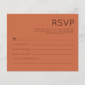 Papier Budget Simple QR Code Terracotta Mariage RSVP (Devant)