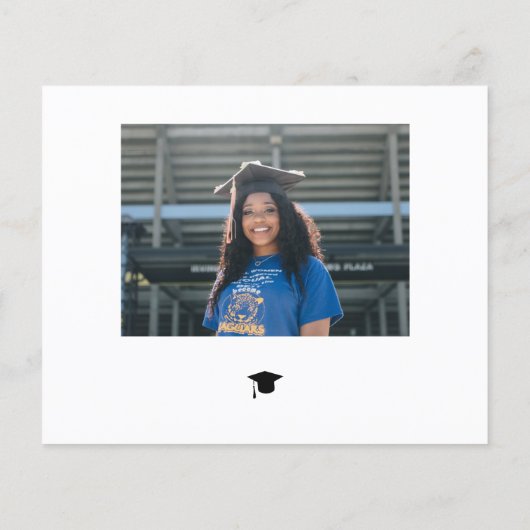 Papier Budget simple script 2 photo graduation merci (Dos)