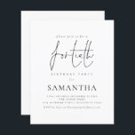 Papier Budget Simple Script 40e anniversaire Invitation d<br><div class="desc">Il y a deux options de papier à choisir pour cette taille (4, 5 x 5, 6 po) dans la plage Budget. Pour ce produit, je recommanderais le semi-brillant qui est un stock de carte de 110 gsm, semblable en épaisseur à une carte postale. L'option Satin est un papier beaucoup...</div>