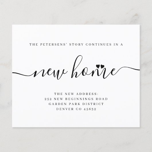 Papier Budget simple script moderne déplacer faire-part (Devant)