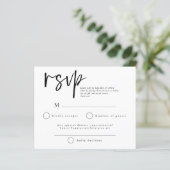 Papier Budget Simple Script QR Code Mariage RSVP (Debout devant)