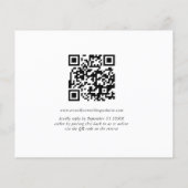 Papier Budget Simple Script QR Code Mariage RSVP (Dos)