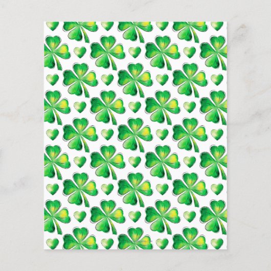 Papier Budget Simple Shamrock Jour de la Saint Patrick In (Dos)