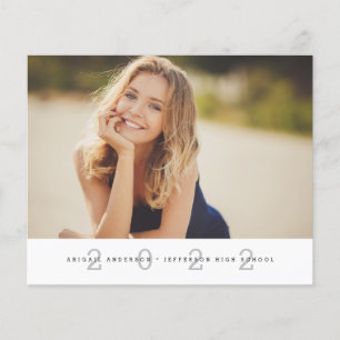Papier Budget Simple Silver Photo Grad Faire-part