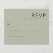 Papier Budget Simple Soft Sage Vert Mariage RSVP (Devant)