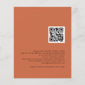 Papier Budget Simple Terracotta QR Code Mariage Invitatio (Dos)