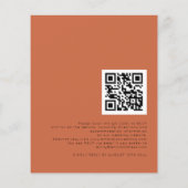 Papier Budget Simple Terracotta QR Code Mariage Invitatio (Dos)