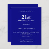 Papier Budget Simple Texte Marine Invitation 21e annivers (Devant / Derrière)