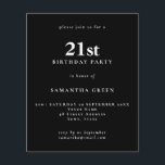 Papier Budget Simple Texte Noir 21e Invitation Anniversai<br><div class="desc">Budget Simple Texte Noir 21e Invitation anniversaire. Un rapport qualité/prix inférieur 4, 5 x 5, 6 pouces alternative par défaut à l'option semi-brillant qui est recommandé pour les invitations et est une épaisseur similaire à une carte postale. L'option satin est beaucoup plus mince papier mieux pour les enceintes.</div>