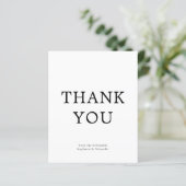 Papier Budget Simple Texte Noir Blanc Mariage Merci (Debout devant)