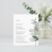 Papier Budget Site Web RSVP Sage Eucalyptus Mariage Invit (Debout devant)