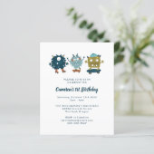 Papier Budget Skateboard Monstres 1er Anniversaire Invita (Debout devant)