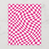 Papier Budget Smile Face Hot rose Retro Invitation d'anni (Dos)