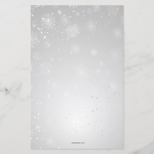 Papier Budget Snowflake est sur le chemin Baby shower fil (Dos)