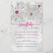 Papier Budget Snowflake est sur le chemin Baby shower fil (Devant)