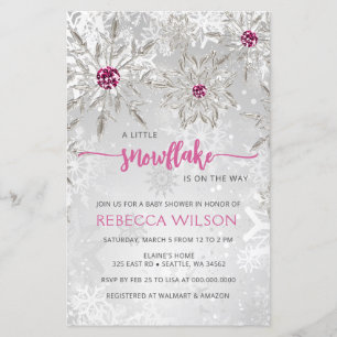 Papier Budget Snowflake est sur le chemin Baby shower fil