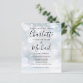 Papier Budget Snowflakes Invitation de mariage d'hiver (Debout devant)
