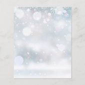 Papier Budget Snowflakes Invitation de mariage d'hiver (Dos)