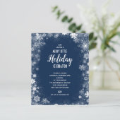 Papier Budget Snowflakes sur les invitations de vacances (Debout devant)