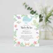 Papier Budget sous la mer Anniversaire Cute Pastel Océan (Debout devant)