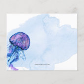 Papier Budget sous la mer méduse baby shower Invitation (Dos)
