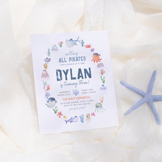 Papier Budget Sous La Mer Ocean Boys Pirate Anniversaire