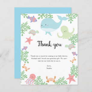 Papier Budget sous le Baby shower maritime Merci Kawaii