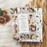 Papier Budget | Souvenirs À feuillage persistant | 10 Noë<br><div class="desc">Une carte économique de Noël élégante et intemporelle. Ce design présente un collage de 10 photos triées sur le volet, une combinaison de six carrés, deux paysages et deux photos de portrait disposées autour du bord de la carte. Au milieu de la carte, 'Joyeux Noël' est écrit en calligraphie de...</div>