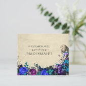 Papier BUDGET Soyez ma servante d'honneur Floral Alice au (Debout devant)