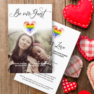 Papier Budget Soyez Notre Guest Pride Rainbow Heart LGBT