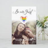 Papier Budget Soyez Notre Guest Pride Rainbow Heart LGBT (Debout devant)