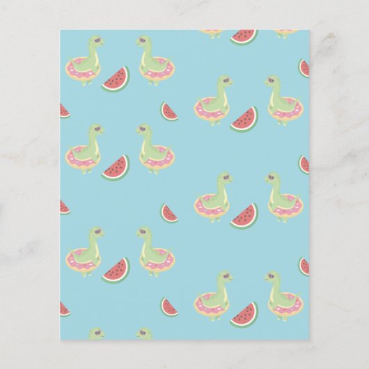 Papier BUDGET Splish Splash Dino Pool Party Anniversaire (Dos)